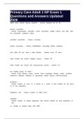 Primary Care Adult 1 NP Exam 1 Questions and Answers Updated 2026