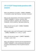 CF-L3 &comma; CCFT Study Guide questions with answers