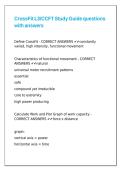 CrossFit L3&comma;CCFT Study Guide questions with answers