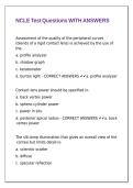 NCLE Test Questions WITH ANSWERS