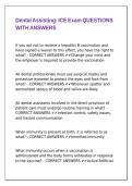 Dental Assisting ICE Exam QUESTIONS WITH ANSWERS&period;