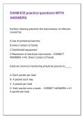 DANB ICE practice questions WITH ANSWERS