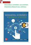 SOLUTION MANUAL FOR Managerial Economics and Business Strategy 10th Edition by Michael Baye&comma; Jeff Prince All Chapters 1-12