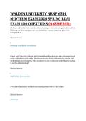 WALDEN UNIVERSITY NRNP 6541  MIDTERM EXAM 2026 SPRING REAL  EXAM 100 QUESTIONS &lpar;ANSWERED&rpar;