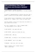 N342 Ambulatory Care Test &num;1 Questions and Answers Updated 2026