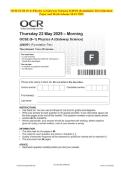OCR GCSE &lpar;9&ndash;1&rpar; Physics   2025 &colon; Complete QP & MS Set