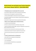 Florida Dental Law and Rules Exam Practice Questions and answers Newest RATED A&plus; 2025&sol;2026 NEW&excl;&excl;