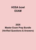 HOSA Bowl Exam Questions & Answers PDF &vert; Health Science Competition Test Prep Guide