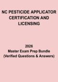 NC Pesticide Applicator Certification & Licensing Questions & Answers PDF &vert; Exam Prep Guide