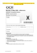 OCR GCSE &lpar;9&ndash;1&rpar; Computer Science   2025 &colon; Complete QP & MS Set