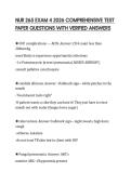 NUR 265 EXAM 4 2026 COMPREHENSIVE TEST PAPER QUESTIONS WITH VERIFIED ANSWERS