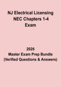 NJ Electrical Licensing Exam NEC Chapters 1&ndash;4 Questions & Answers PDF &vert; Electrician Test Prep Guide