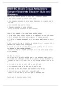 AMB-BC Study Group Ambulatory Surgery&sol;Moderate Sedation Quiz and Answers