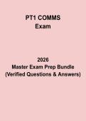 PT1 COMMS Exam Questions & Answers PDF &vert; Communication Course Test Prep Guide