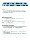 NUR 283 CERTIFICATION SCRIPT 2026 QUESTIONS WITH SOLUTIONS GRADED A&plus;