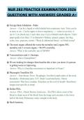 NUR 283 PRACTICE EXAMINATION 2026 QUESTIONS WITH ANSWERS GRADED A&plus;