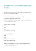 SFO Benchmark 2 Exam Questions With Correct Answers