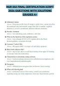NUR 502 FINAL CERTIFICATION SCRIPT 2026 QUESTIONS WITH SOLUTIONS GRADED A&plus;
