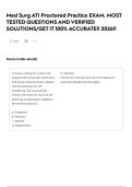 Med Surg ATI Proctored Practice EXAM&comma; MOST TESTED QUESTIONS AND VERIFIED SOLUTIONS&sol;GET IT 100&percnt; ACCURATE&excl;&excl; 2026&excl;&excl;