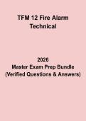 TFM 12 Fire Alarm Technical Exam Questions & Answers PDF &vert; Fire Alarm Certification Test Prep