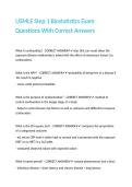 USMLE Step 1 Biostatistics Exam Questions With Correct Answers