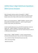 USMLE Step 3 High Yield Exam Questions With Correct Answers 