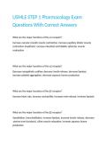 USMLE STEP 1 Pharmacology Exam Questions With Correct Answers