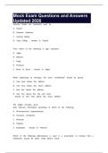 Mock Exam Questions and Answers Updated 2026