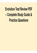 Evolution Test Review PDF &vert; Complete Study Guide & Practice Questions 2026 Updated