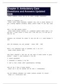 Chapter 5&colon; Ambulatory Care Questions and Answers Updated 2026