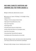 NUR 2488 COMPLETE QUESTIONS AND ANSWERS 2026 TEST PAPER GRADED A&plus;