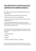NUR 2488 PRACTICE SOLUTION EXAM 2026 QUESTIONS WITH ANSWERS GRADED A&plus;