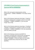 CFI CBCA Core Course Assessments & Quizzes WITH ANSWERS