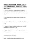 NUR 2571 PROFESSIONAL NURSING II EXAM 2 2026 COMPREHENSIVE STUDY GUIDE SOLVED QUESTION SET