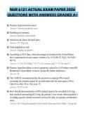 NUR 6121 ACTUAL EXAM PAPER 2026 QUESTIONS WITH ANSWERS GRADED A&plus;