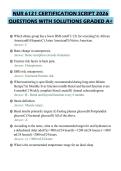 NUR 6121 CERTIFICATION SCRIPT 2026 QUESTIONS WITH SOLUTIONS GRADED A&plus;