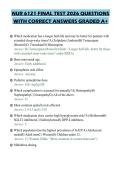 NUR 6121 FINAL TEST 2026 QUESTIONS WITH CORRECT ANSWERS GRADED A&plus;