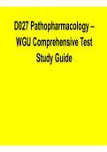 D027 Pathopharmacology &ndash; WGU Comprehensive Test Study Guide PDF 2026 Updated