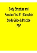 Body Structure and Function Test 1 &vert; Complete Study Guide & Practice PDF 2026 Updated