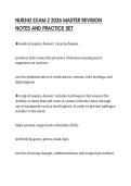 NUR242 EXAM 2 2026 MASTER REVISION NOTES AND PRACTICE SET