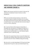 NUR242 EXAM 3 2026 COMPLETE QUESTIONS AND ANSWERS GRADED A&plus;