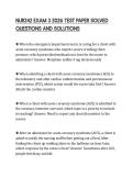 NUR242 EXAM 3 2026 TEST PAPER SOLVED QUESTIONS AND SOLUTIONS