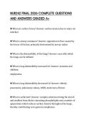 NUR242 FINAL 2026 COMPLETE QUESTIONS AND ANSWERS GRADED A&plus;