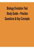 Biology Evolution Test Study Guide &ndash; Practice Questions & Key Concepts
