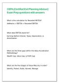 CEPA &lpar;Certified Exit Planning Advisor&rpar; Exam Prep questions with answers