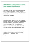CEPA Practice Exam Question & Terms Bank questions with answers