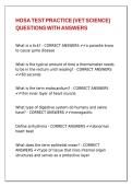 HOSA TEST PRACTICE &lpar;VET SCIENCE&rpar; QUESTIONS WITH ANSWERS