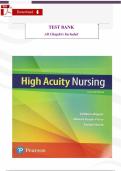 Test Bank &mdash; High Acuity Nursing &vert; Wagner&comma; Hardin-Pierce & Welsh &vert; 7th Edition &vert; ISBN 9780134873619 &vert; Complete Chapters 1&ndash;39 &vert; Verified Critical Care Q&A