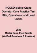 NCCCO Mobile Crane Operator Core Practice Test PDF &vert; Site&comma; Operations & Load Charts Exam Prep