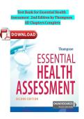 Test Bank for Essential Health Assessment 2nd Edition by Thompson All ChaptersComplete